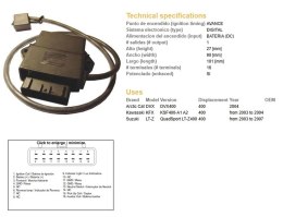 DZE MODUŁ ZAPŁONU CDI SUZUKI LTZ 400 '03-'07; KAWASAKI KFX 400 '03-'04 (OEM-32900-07G00) MULTIMAPA - ZASTĘPUJE 10031-A1 DZE ELEKTRYKA