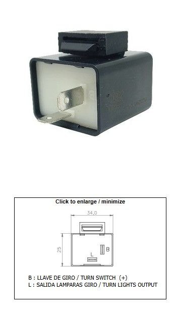 DZE PRZERYWACZ KIERUNKOWSKAZÓW HONDA; YAMAHA DZE ELEKTRYKA