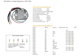 DZE REGULATOR NAPIĘCIA DUCATI 748/750/851/888/900/906/916 '87-'01 (JEDNOFAZOWY, 35A) (ESR510;ESR515) DZE ELEKTRYKA