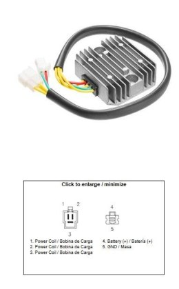 DZE REGULATOR NAPIĘCIA HONDA XR 650L '93-'17 (OEM 31600-MY6-671) (12A) DZE ELEKTRYKA