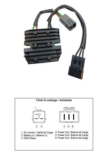 DZE REGULATOR NAPIĘCIA KAWASAKI ZX 6R '07-'08 (50A) (21066-0025) DZE ELEKTRYKA