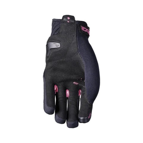 FIVE GLOVES RĘKAWICE TEKSTYLNE DAMSKIE RS3 EVO WOMAN KOLOR CZARNY/RÓŻOWY FLUO ROZMIAR 7 FIVE