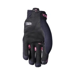 FIVE GLOVES RĘKAWICE TEKSTYLNE DAMSKIE RS3 EVO WOMAN KOLOR CZARNY/RÓŻOWY FLUO ROZMIAR 8 FIVE