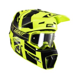 LEATT KASK MOTO 3.5 V24 (+GOGLE VELOCITY 4.5 GRATIS) HELMET KIT CITRUS KOLOR CZARNY/ŻÓŁTY FLUO ROZMIAR L (59-60 cm) LEATT