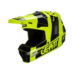 LEATT KASK MOTO 3.5 V24 (+GOGLE VELOCITY 4.5 GRATIS) HELMET KIT CITRUS KOLOR CZARNY/ŻÓŁTY FLUO ROZMIAR L (59-60 cm) LEATT