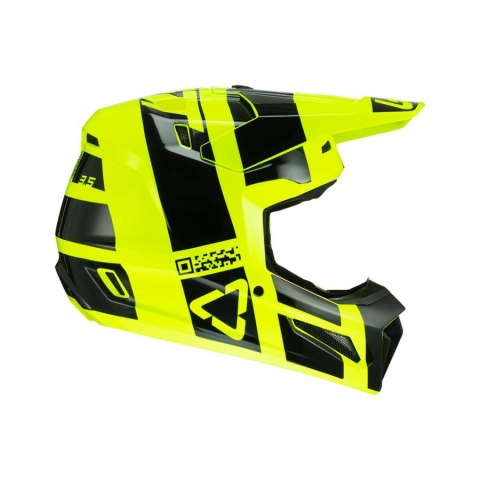 LEATT KASK MOTO 3.5 V24 (+GOGLE VELOCITY 4.5 GRATIS) HELMET KIT CITRUS KOLOR CZARNY/ŻÓŁTY FLUO ROZMIAR L (59-60 cm) LEATT