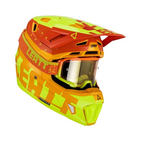 LEATT KASK MOTO 7.5 V23 (+ GOGLE VELOCITY 4.5 IRIZ GRATIS) HELMET KIT CITRUS KOLOR ŻÓŁTY FLUO/POMARAŃCZOWY ROZMIAR L (59-60 cm) LEATT