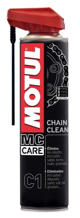 MOTUL CHAIN CARE KIT ZESTAW DO CZYSZCZENIA ŁAŃCUCHA (SPRAY C1+SPRAY C2+SZCZOTKA) MOTUL