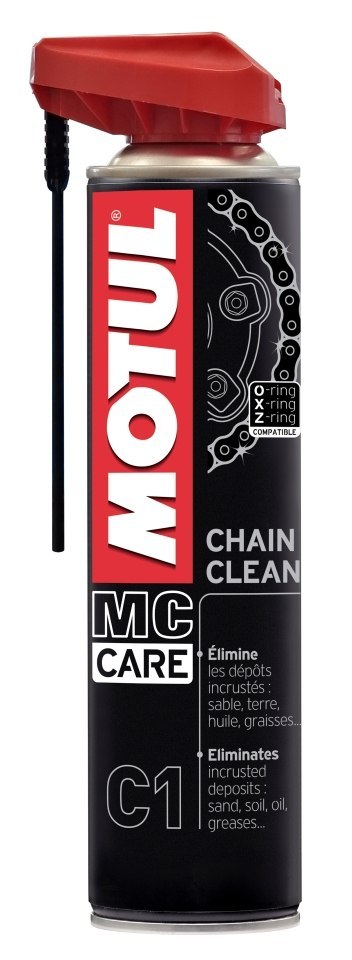 MOTUL CHAIN CARE KIT ZESTAW DO CZYSZCZENIA ŁAŃCUCHA (SPRAY C1+SPRAY C2+SZCZOTKA) MOTUL