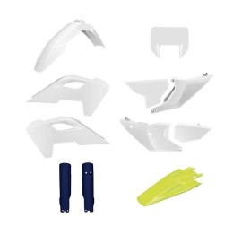 POLISPORT KOMPLET PLASTIKÓW (FULL KIT) HUSQVARNA TE/FE TPI '24-'25 W ZESTAWIE OSŁONA LAMPY PRZEDNIEJ I OSŁONY AMORTYZATORÓW KOLO POLISPORT