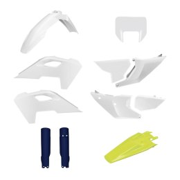 POLISPORT KOMPLET PLASTIKÓW (FULL KIT) HUSQVARNA TE/FE TPI '24-'25 W ZESTAWIE OSŁONA LAMPY PRZEDNIEJ I OSŁONY AMORTYZATORÓW KOLO POLISPORT