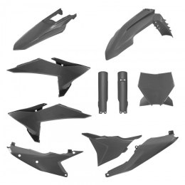 POLISPORT KOMPLET PLASTIKÓW (FULL KIT) KTM SX/SX-F/XC/XC-F '25-'26 W ZESTAWIE TABLICA PRZEDNIA I OSŁONY AMORTYZATORÓW KOLOR SZAR POLISPORT