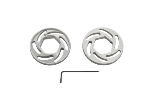 ZIPSER POKRĘTŁA REGULACJI SPRĘŻYN PRZEDNIEGO ZAWIESZENIA 22MM SREBRNA - WYPRZEDAŻ ZIPSER