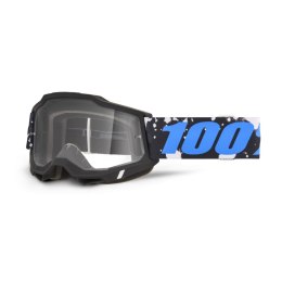 100 PROCENT GOGLE ACCURI 2 CALLISTO - CLEAR LENS - KOLOR CZARNY/BIAŁY/NIEBIESKI SZYBKA PRZEŹROCZYSTA 100 PROCENT