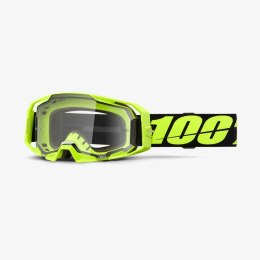 100 PROCENT GOGLE ARMATIC NEON YELLOW - CLEAR LENS - KOLOR ŻÓŁTY FLUO/CZARNY SZYBA PRZEŹROCZYSTA 100 PROCENT