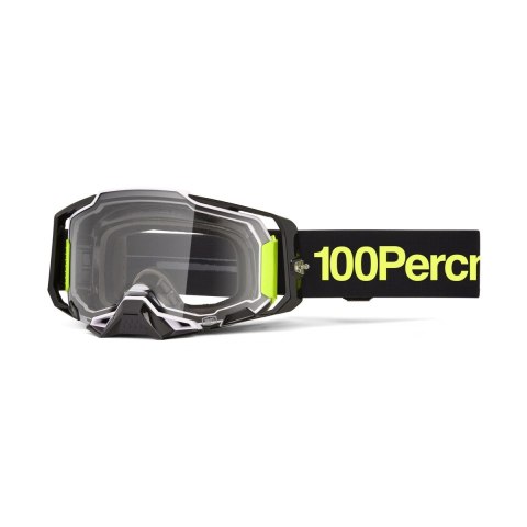 100 PROCENT GOGLE ARMEGA ORBAN - CLEAR LENS - KOLOR CZARNY/ŻÓŁTY SZYBKA PRZEŹROCZYSTA 100 PROCENT