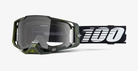 100 PROCENT GOGLE ARMEGA SOLEDAD - CLEAR LENS - KOLOR CZARNY/ZIELONY SZYBKA PRZEŹROCZYSTA 100 PROCENT