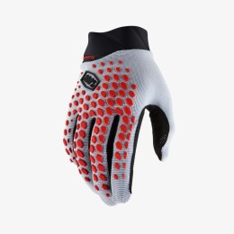 100 PROCENT RĘKAWICE CROSS/ENDURO/MTB GEOMATIC GLOVES GREY/RACER RED KOLOR SZARY/CZERWONY ROZMIAR S 100 PROCENT