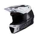 LEATT KASK MOTO 8.5 V24 (+GOGLE VELOCITY 5.5 GRATIS) HELMET KIT BLACK/WHITE KOLOR CZARNY/BIAŁY ROZMIAR L (59-60 cm) LEATT