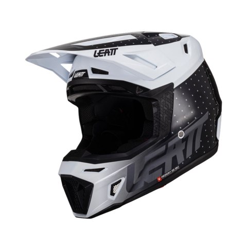 LEATT KASK MOTO 8.5 V24 (+GOGLE VELOCITY 5.5 GRATIS) HELMET KIT BLACK/WHITE KOLOR CZARNY/BIAŁY ROZMIAR L (59-60 cm) LEATT