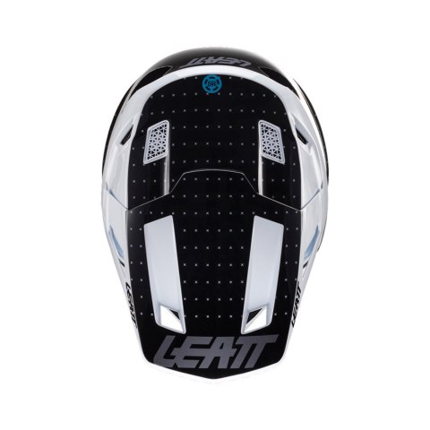 LEATT KASK MOTO 8.5 V24 (+GOGLE VELOCITY 5.5 GRATIS) HELMET KIT BLACK/WHITE KOLOR CZARNY/BIAŁY ROZMIAR L (59-60 cm) LEATT