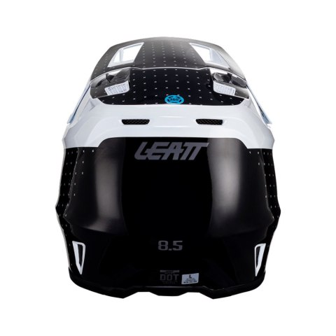 LEATT KASK MOTO 8.5 V24 (+GOGLE VELOCITY 5.5 GRATIS) HELMET KIT BLACK/WHITE KOLOR CZARNY/BIAŁY ROZMIAR L (59-60 cm) LEATT