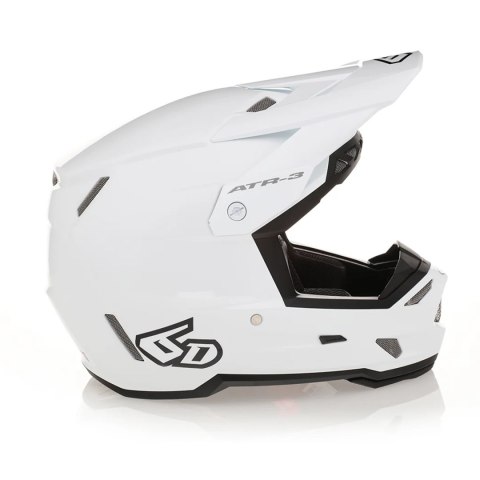 6D HELMETS KASK CROSS/ENDURO MODEL ATR-3 SOLID GLOSS WHITE FIM KOLOR BIAŁY ROZMIAR XL 6D HELMETS