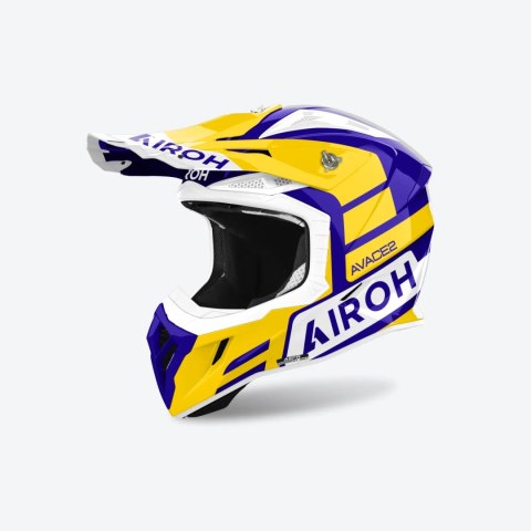 AIROH KASK CROSS / ENDURO / ATV / QUAD AVIATOR ACE 2 SAKE YELLOW GLOSS KOLOR ŻÓŁTY/FIOLETOWY ROZMIAR L AIROH