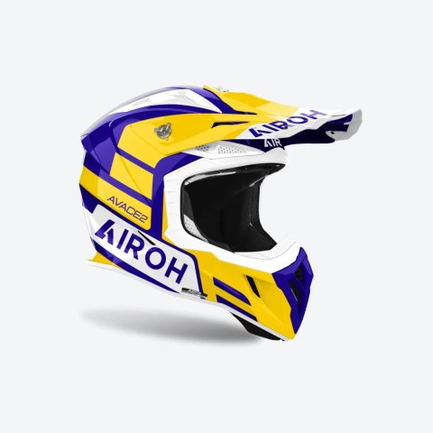 AIROH KASK CROSS / ENDURO / ATV / QUAD AVIATOR ACE 2 SAKE YELLOW GLOSS KOLOR ŻÓŁTY/FIOLETOWY ROZMIAR L AIROH