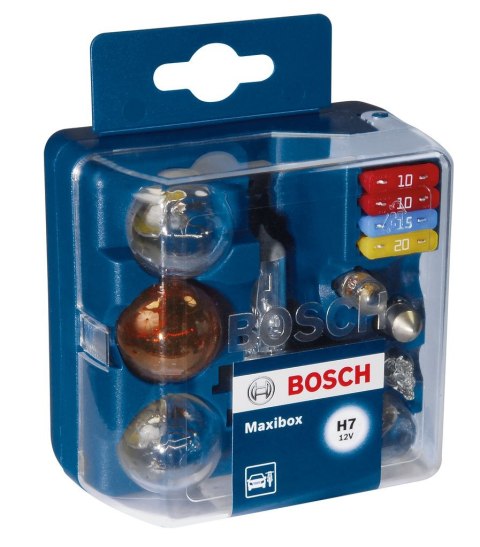 BOSCH ZESTAW/ KOMPLET ŻARÓWEK H7 MAXIBOX (8 SZTUK) + BEZPIECZNIKI (PATRZ OPIS TOWARU) BOSCH