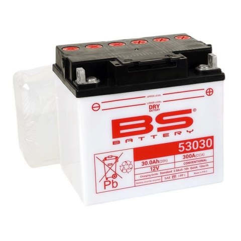 BS 2025/12 AKUMULATOR 53030 (B60-N30L-B) 12V 30AH 186X130X171 (300A) BMW R60/6/7/R65/R75/6/7/R80/7/RT/R90/6/S 69-95, R100/7/CS/R BS BATTERY