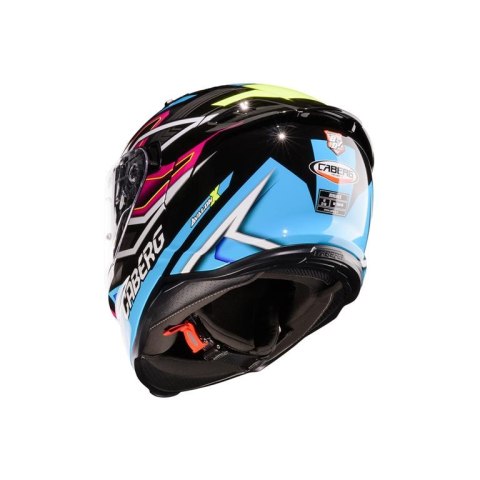 CABERG 2026 KASK INTEGRALNY Z BLENDĄ MODEL AVALON X BRAMA KOLOR CZARNY/NIEBIESKI/ŻÓŁTY FLUO/FUKSJA (INTENSYWNY ODCIEŃ RÓŻOWEGO)  CABERG