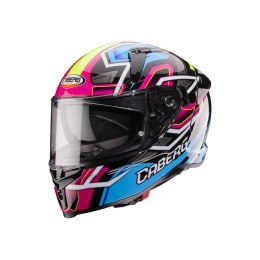 CABERG 2026 KASK INTEGRALNY Z BLENDĄ MODEL AVALON X BRAMA KOLOR CZARNY/NIEBIESKI/ŻÓŁTY FLUO/FUKSJA (INTENSYWNY ODCIEŃ RÓŻOWEGO)  CABERG