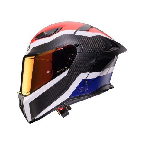 CABERG 2026 KASK INTEGRALNY Z BLENDĄ MODEL DRIFT EVO II CARBON CBR KOLOR CZARNY/NIEBIESKI/CZERWONY MAT ROZMIAR L CABERG