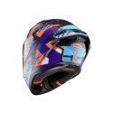 CABERG 2026 KASK INTEGRALNY Z BLENDĄ MODEL DRIFT EVO II NOBO KOLOR CZARNY MAT/CZERWONY FLUO/NIEBIESKI ROZMIAR XL CABERG
