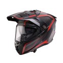 CABERG 2026 KASK OFFROAD / TRAIL / ADVENTURE DUOSPORT (DUAL) TANAMI CARBON GRAVITY KOLOR CZERWONY/SZARY ROZMIAR M CABERG