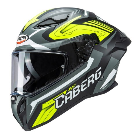 CABERG KASK INTEGRALNY Z BLENDĄ MODEL DRIFT EVO II JARAMA KOLOR CZARNY/SZARY/ŻÓŁTY FLUO MAT ROZMIAR XS (PINLOCK W ZESTAWIE) CABERG
