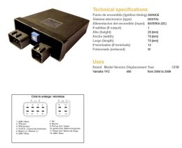 DZE MODUŁ ZAPŁONU CDI YAMAHA YFZ 450 '04-'09 TUNINNG Z MOŻLIWOŚCIĄ ZMIANY MAP ZAPŁONO OD 1-12 DZE ELEKTRYKA
