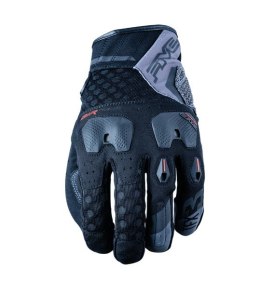 FIVE GLOVES RĘKAWICE SKÓRZANO-TEKSTYLNE TFX3 AIRFLOW KOLOR CZARNY/SZARY ROZMIAR 11 (XL) FIVE