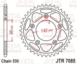 JT ZĘBATKA TYLNA 4777 48 HARLEY DAVIDSON RA 1250 PAN AMERICA / S / ST '21-'25 (JTR7085.48) (ŁAŃC. 530) JT ZĘBATKI