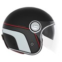 NOX PROMOCJA PREMIUM KASK OTWARTY JET HERITAGE LINE KOLOR CZARNY MAT/CZERWONY/BIAŁY ROZMIAR S NOX