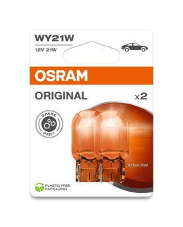 OSRAM ŻARÓWKA WY21W 12V 21W WX3X16D (POMARAŃCZOWA CAŁOSZKLANA) BLISTER - 2 SZTUKI OSRAM