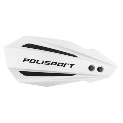 POLISPORT OFERTA SPECJALNA OSŁONY RĄK (HANDBARY) MODEL BULLIT Z UNIWERSALNYM ZESTAWEM MONTAŻOWYM 22/28 KTM KOLOR BIAŁE (OPAKOWAN POLISPORT