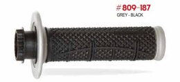 PROGRIP 2025/12 MANETKI PG809 OFF ROAD Z BLOKADĄ SCS LOCK-ON + 7 ADAPTERÓW ROLGAZU (22+25MM) KOLOR SZARY CZARNY DWUSKŁADNIKOWE H PRO GRIP