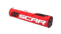 SCAR RACING GĄBKA NA KIEROWNICĘ (POPRZECZKĘ) (250MM) KOLOR CZERWONY Z LOGO SCAR SCAR