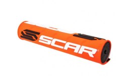 SCAR RACING GĄBKA NA KIEROWNICĘ (POPRZECZKĘ) (250MM) KOLOR POMARAŃCZOWY Z LOGO SCAR SCAR