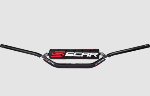 SCAR RACING KIEROWNICA 22,2MM LOW SX STYLE Z POPRZECZKĄ I GĄBKĄ W ZESTAWIE KOLOR CZARNY SCAR