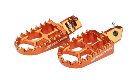 SCAR RACING PODNÓŻKI PEGI ALUMINIOWE KTM SX/EXC '23- , HUSQVARNA '23-, GASGAS '24-, SHERCO '08-'25, BETA RR '05-'19, HUSABERG '0 SCAR