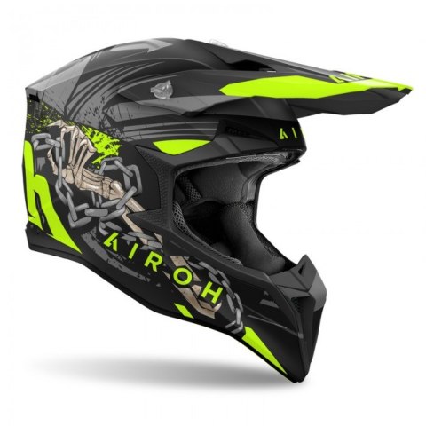 AIROH CROSS / ENDURO / ATV / QUAD WRAAAP DARKNESS KOLOR ZIELONY FLUO/CZARNY/SZARY ROZMIAR L AIROH