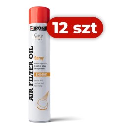 IPONE SPRAY AIR FILTER OIL PŁYN (OLEJ) DO NASĄCZANIA FILTRÓW POWIETRZA W SPRAY'U 750ML (CARELINE) (12) KARTON 12 SZTUK IPONE